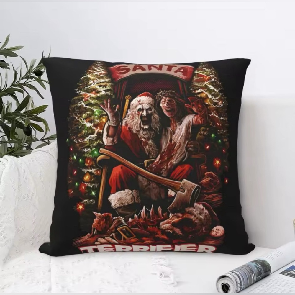 Horror Clown Movie Art Terrifier Pillowcase Double-sided Printing Fabric Cushion